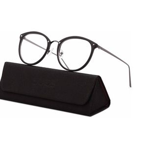 Matte black eyeglass frame